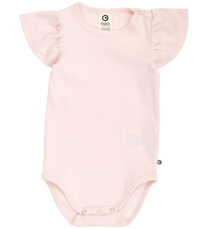 Müsli Body k/æ - Rib - Cozy Me Frill - 2-pak - Tofu/Prim Rose
