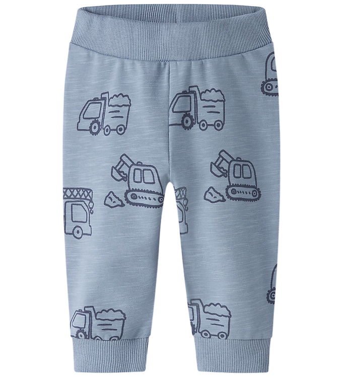 Name It Komma - Sweatpants - Blå/Lyseblå - 74