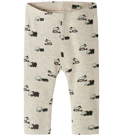 Name It Leggings - NbmKontor - Rib - Peyote Melange