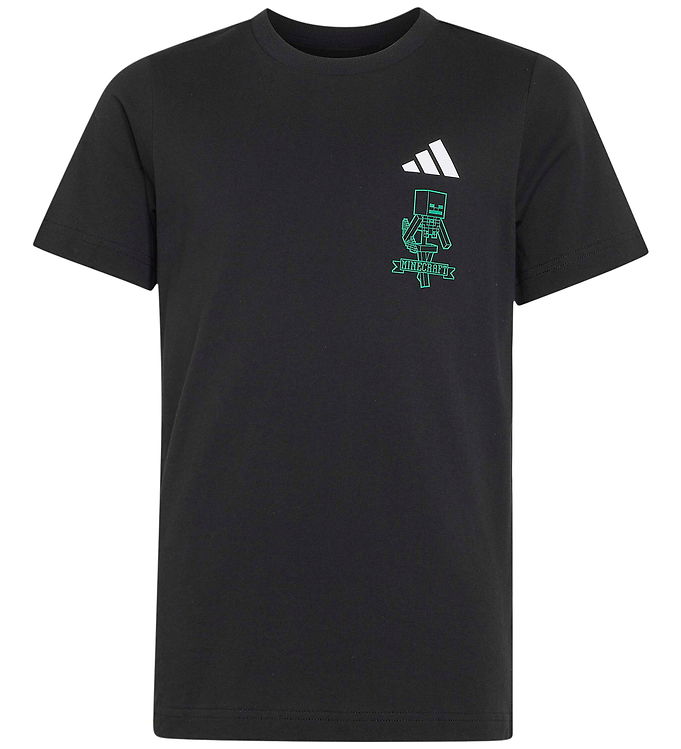 adidas Performance T-shirt - Sort m. Minecraft