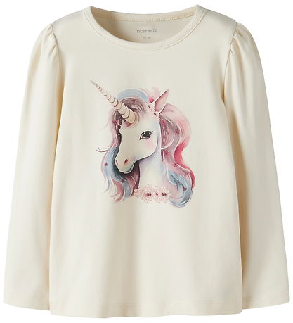 Name It Bluse - NmfKimia - Antique White/Lotus