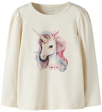 Name It Bluse - NmfKimia - Antique White/Lotus