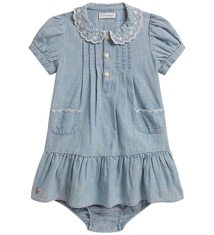 Polo Ralph Lauren Kjole m. Bloomers - Denim - New Medium Wash