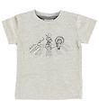 En Fant T-Shirt - Lichtgrijs Gevlekt m. Print En Fant T-Shirt - Lichtgrijs Gevlekt m. Print