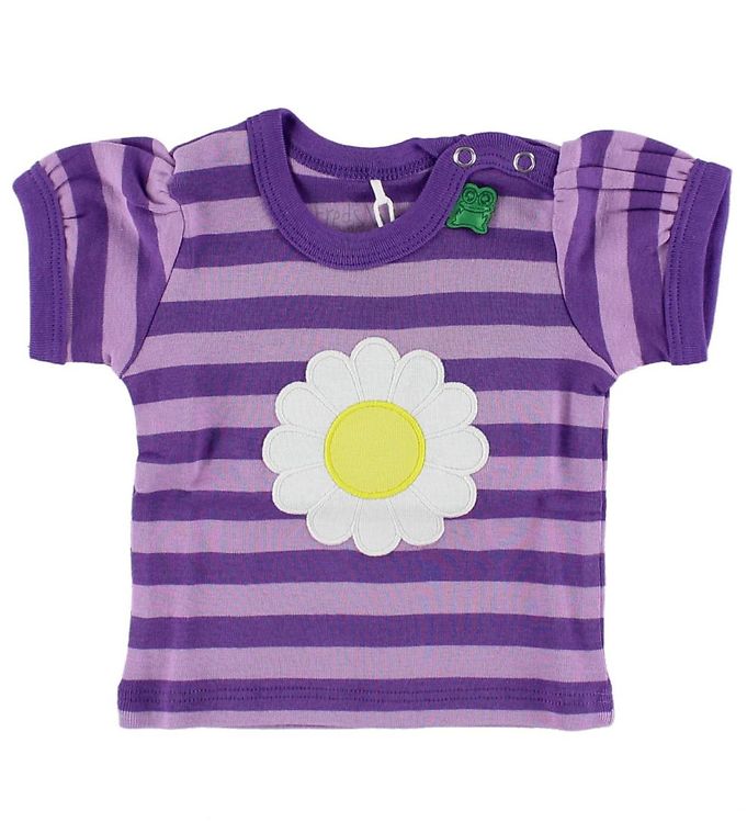 Freds World T-shirt - Lillastribet m. Marguerit