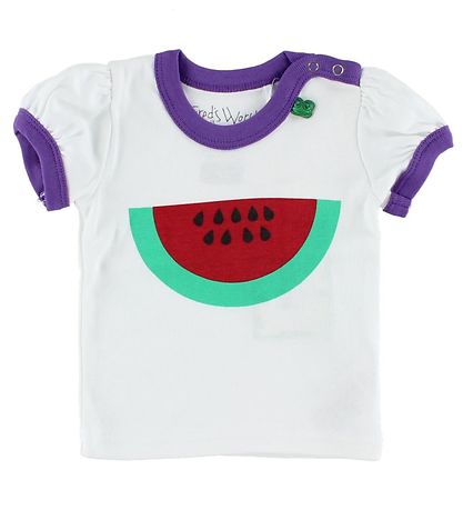 T-Shirt Freds World - Blanc av. Pastèque