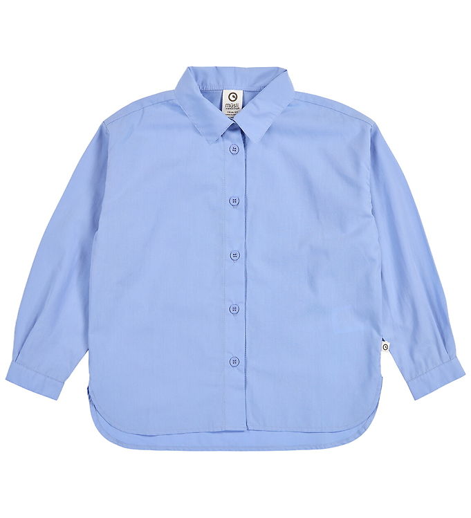 Müsli Skjorte - Poplin - Shell Blue