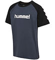 Hummel T-shirt - HmlJR Logo - Ombre Blue