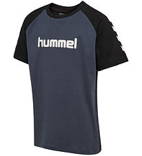 Hummel T-shirt - HmlJR Logo - Ombre Blue