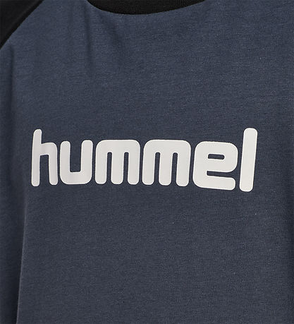 Hummel T-shirt - HmlJR Logo - Ombre Blue