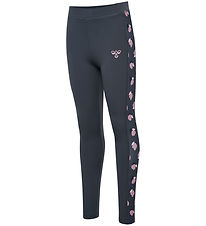Hummel Leggings - HmlJR Gym - AOP - Ombre Blue