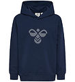 Hummel Hættetrøje - HmlJR Reg Tukas - Dress Blues/Flint Stone