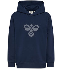 Hummel Hættetrøje - HmlJR Reg Tukas - Dress Blues/Flint Stone