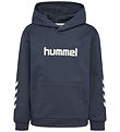 Hummel Hættetrøje - HmlJR - Ombre Blue