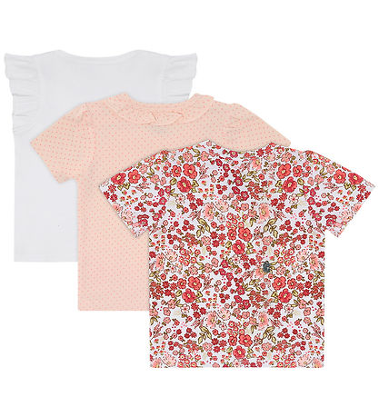 Hust and Claire Bluse - 3-pak - Alda - Rosa/Hvid m. Blomster