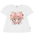 Hust and Claire T-shirt - Alma - Hvid m. Leopard