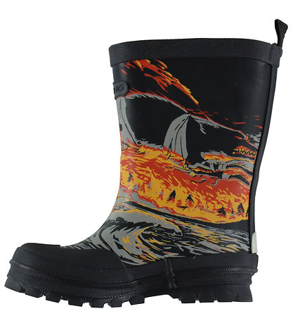 Viking Gummistøvler - Jolly Print - Black/Sun