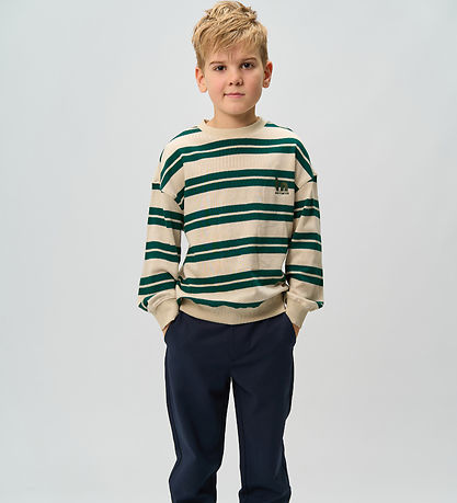 The New Sweatshirt - TnRob - Deep Teal Striped