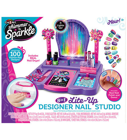 Shimmer N Sparkle Sminke - 8-i-1 Nail Salon m. Dryer