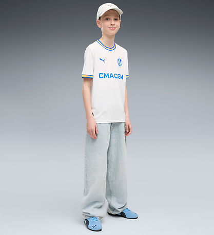 Puma Fodboldtrøje - OM Home Jersey Replica Jr - Hvid
