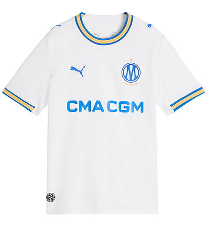 Puma Fodboldtrøje - OM Home Jersey Replica Jr - Hvid