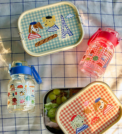 Rice Madkasse - Rustfrit Stål - 1,4 L - m. 2 Rum - Blue Kids In