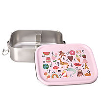 Rice Madkasse - Rustfrit Stål - 800 ml - m. 2 Rum - ABC Pink