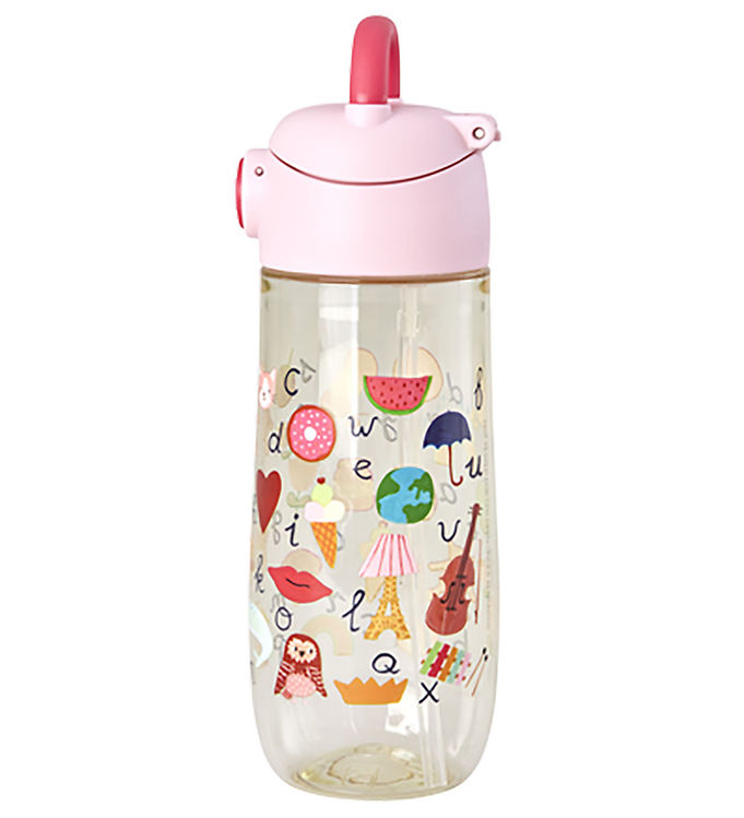 Rice Drikkedunk - 550 ml - ABC Print/Pink