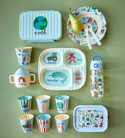 Rice Drikkedunk - 550 ml - ABC Print/Blue