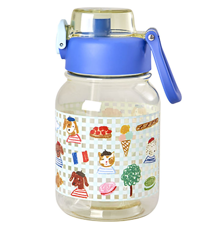 Rice Drikkedunk - 700 ml - Kids In Paris Print/Blue