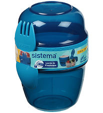 Sistema Madkasse m. Bestik - Snack Capsule - 515 ml - Blå