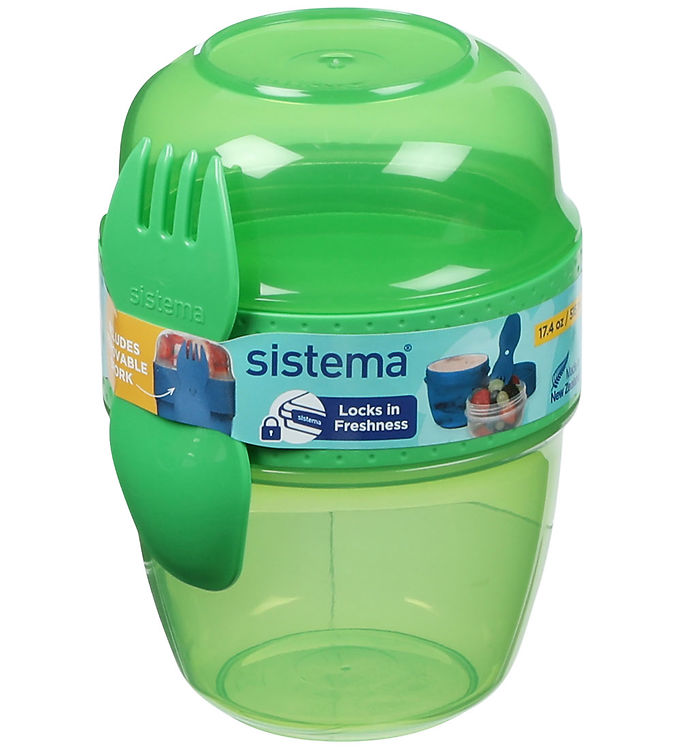 Sistema Madkasse m. Bestik - Snack Capsule - 515 ml - Grøn