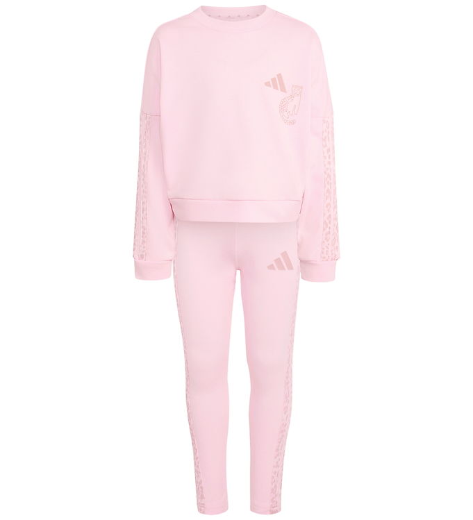 adidas Performance Sæt - Sweatshirt/Leggings - Clear Pink/Multic