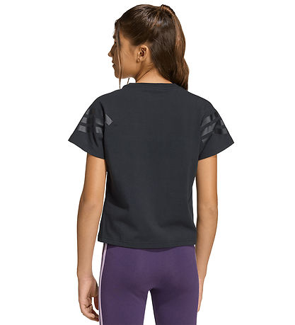 adidas Performance t-shirt - JG FI 3S - Black/Black