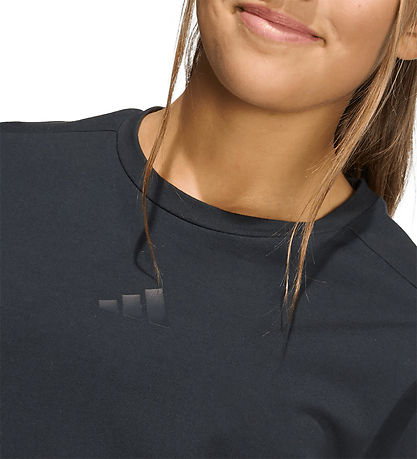 adidas Performance t-shirt - JG FI 3S - Black/Black
