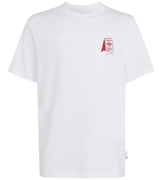 adidas Originals T-shirt - Loose - Hvid m. Rød