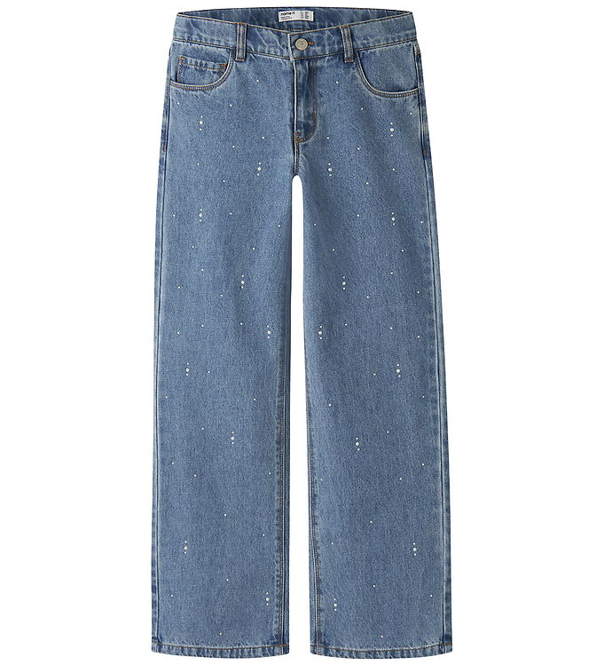 NAME IT Brede Perle Jeans Rose Medium Blue Denim