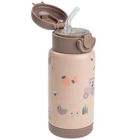 Done by Deer Drikkedunk m. Sugerør - 340 ml - Tiny Farm - Pudder