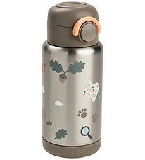 Done by Deer Drikkedunk m. Sugerør - 340 ml - Tiny Trails - Sand