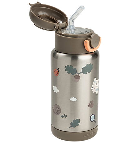 Done by Deer Drikkedunk m. Sugerør - 340 ml - Tiny Trails - Sand