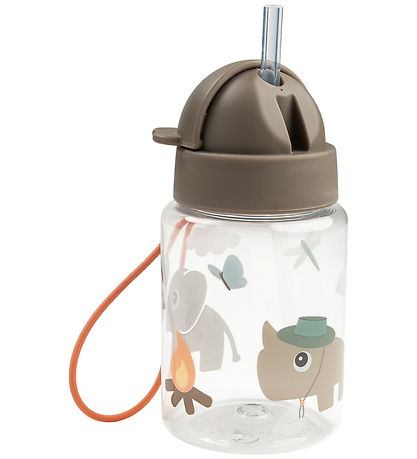 Done by Deer Drikkedunk m. Sugerør - 280 ml - Tiny Trails - Sand