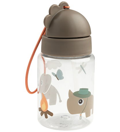 Done by Deer Drikkedunk m. Sugerør - 280 ml - Tiny Trails - Sand