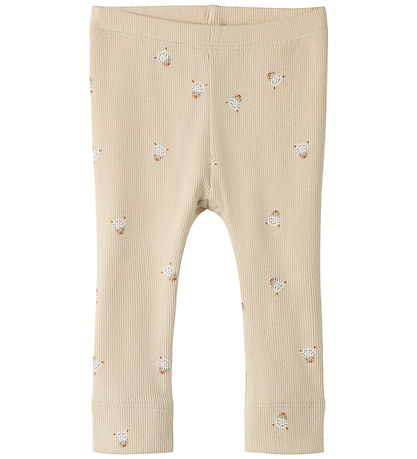 Name It Leggings - Rib - NbnFerini - Cement