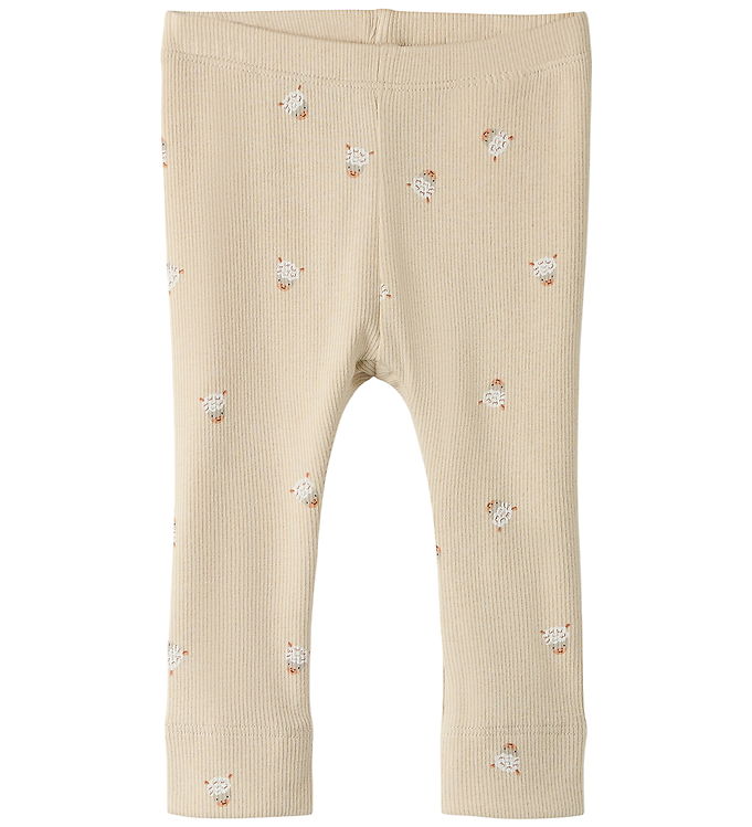 Name It Leggings - Rib - NbnFerini - Cement