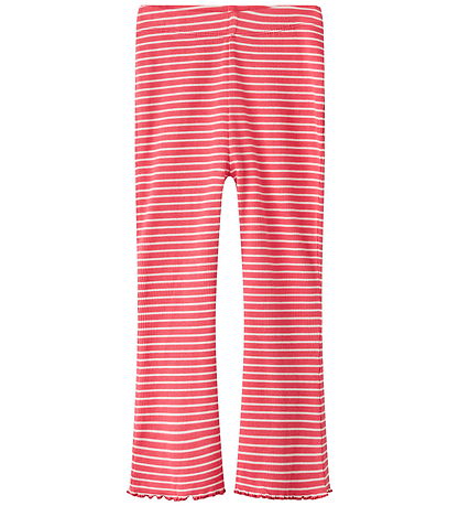 Name It Leggings - Rib - Bootcut - NmfDilla - Paradise Pink