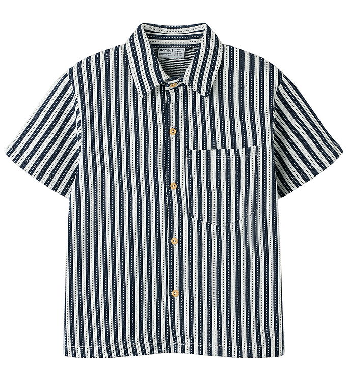 Name It NkmJax - Kortærmet Skjorte - Hvid/Sort - 122-128