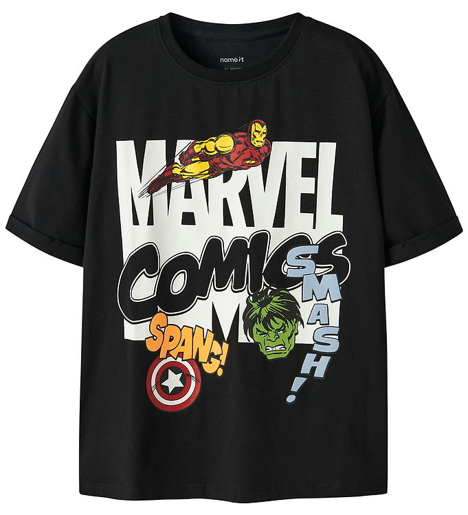 Name It T-shirt - Marvel - NkmAlfi - Black