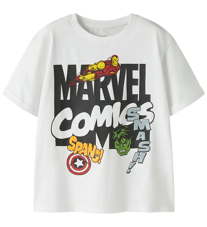 Name It T-shirt - Marvel - NkmAlfi - Bright White