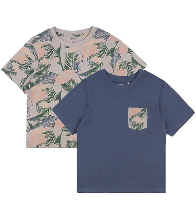 Name It T-shirts - 2-pak - NkmValmas - Vintage Indigo/Chateau Gr