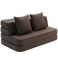 by KlipKlap Foldesofa - 3 Fold - 120 cm - Brown m. Sand